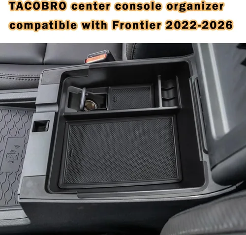 Miniatura 6 de TACORBO Organizador de consola central compatible con accesorios Nissan Frontier 2022-2023 2024 2025, caja de almacenamiento secundario