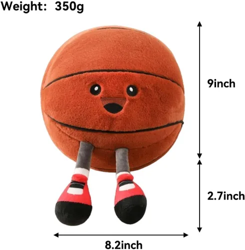 Miniatura 3 de Divertida almohada de felpa de baloncesto con patas – Lindo juguete de animal de peluche para niños y niñas, regalo de almohada decorativa