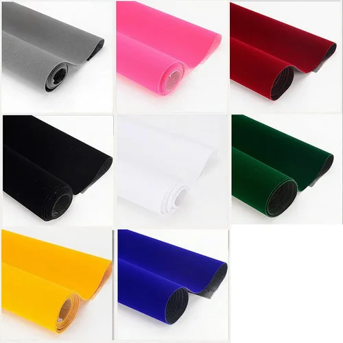 Miniatura 4 de Queenbox Tela de terciopelo adhesiva de 7.8 x 57 pulgadas para caja de joyería, parche de franela sólido adhesivo en la parte trasera multiusos