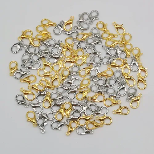 Miniatura 2 de Cierres de langosta de aleación de metal pequeños cierres de pinza de langosta para bricolaje accesorios de fabricación de joyas hechos a mano