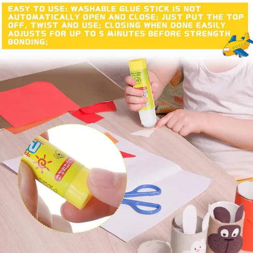 Miniatura 6 de Zubebe 100 barras de pegamento blanco a granel para aula, 0.32 onzas, pegamento lavable para manualidades, hogar, regreso a clases, estudiantes