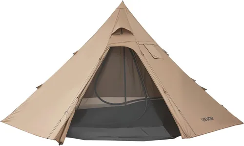 Miniatura 13 de VEVOR Tienda Caliente, Tiendas de Campaña Tipi Calientes con Toma para Estufa, Tiendas de Campaña Portátiles de Invierno con Faldón para Nieve