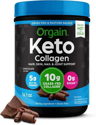 Miniatura 7 de Orgain Keto - Proteína de colágeno en polvo, vainilla, 0.35 onzas de péptidos de colágeno hidrolizados alimentados con pasto para mujeres y hombres