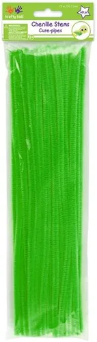 Miniatura 13 de Krafty Kids GC025E, tallos de felpilla de oropel, limpiadores de tuberías con purpurina, 0.236 in por 12 pulgadas, blanco, 1/4 x 12 pulgadas x 35