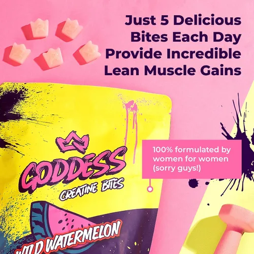 Miniatura 4 de Primal Queen Goddess Gomitas de Creatina – Creatina masticable baja en azúcar para mujeres Construye glúteos y músculos, recuperación más rápida