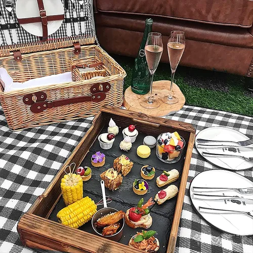 Miniatura 5 de bealy Funda para mesa de picnic con fundas para banco, juego de 3 piezas de mantel de vinilo impermeable a cuadros de 6 pies con borde elástico