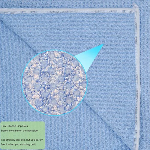 Miniatura 5 de Toalla antideslizante para yoga caliente, con una toalla para sudor, agarre antideslizante, diminutos puntos de agarre de silicona, fibra de gofre