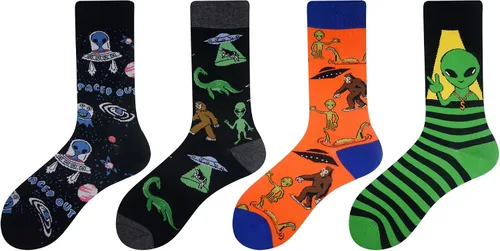 Miniatura 2 de Calcetines de caña corta casuales para hombre, de algodón, con motivo de animales, alocados y divertidos, 5 pares