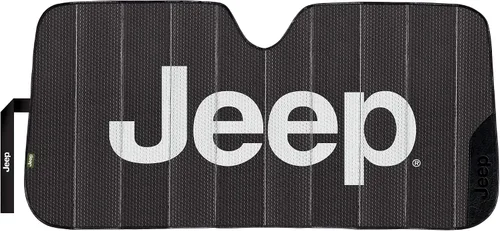 Plasticolor 003859W01 - Parasol para parabrisas delantero de Jeep, acabado mate negro, para auto, camión o SUV