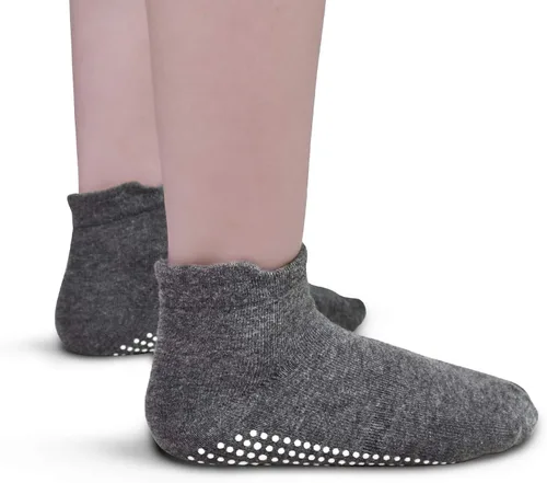 Miniatura 7 de Tphon Calcetines antideslizantes para niños pequeños, 12 pares de calcetines de agarre para niños y niñas, calcetines de tobillo antideslizantes