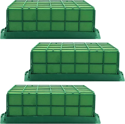 Miniatura 9 de 2 jaulas de espuma floral, suministros de arreglos florales con soporte rectangular, ladrillos para decoración de flores frescas, bodas, vacaciones