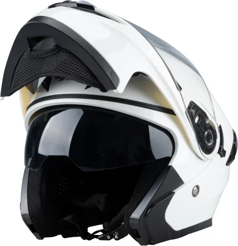 Miniatura 3 de Casco integral para hombres y mujeres adultos con protector solar ahumado Blanco