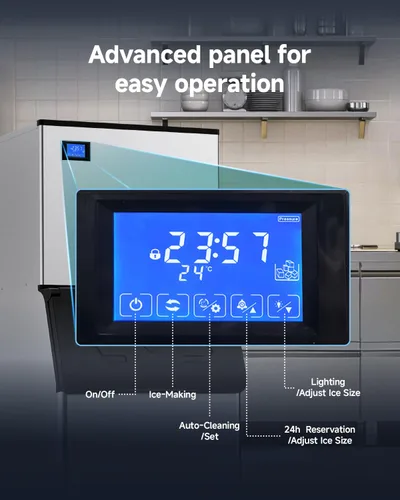 Miniatura 4 de EUHOMY Commercial Ice Maker Machine,1000lbs/24H,Industrial Ice Machine with 300lbs Storage Bin,Ice Ready in 10-15 Mins,SECOP