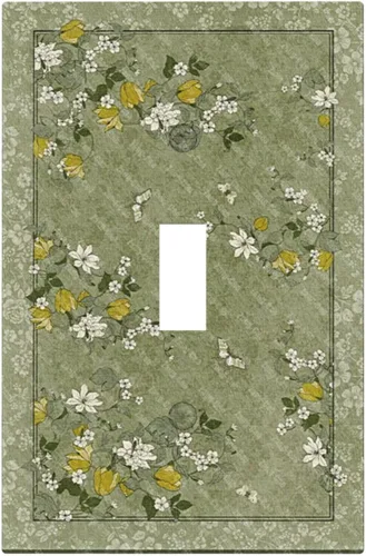 Miniatura 171 de Decorative Outlet Covers Blue Background White Cat Daisy Floral 2-Gang 1-Gang Wall Plate Single Toggle/Rocker Farmhouse Style Light Switch Covers