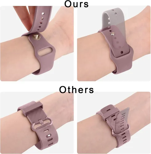 Miniatura 4 de Vancle Correas de repuesto de silicona suave compatibles con relojes inteligentes Fitbit Versa 4/3 y Sense 2 para hombres y mujeres