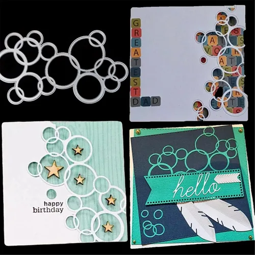 Miniatura 17 de Troqueles de álbum de recortes para hacer tarjetas, troqueles de corte de metal para Navidad, plantilla de perforación para manualidades de papel