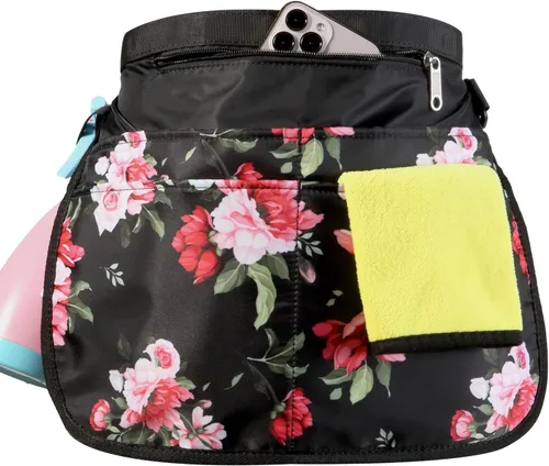 Bafelia Delantal Organizador de Limpieza de Tamaño Pequeño para Mujeres con 5 Bolsillos, Suministros de Limpieza Profesionales Impermeables para