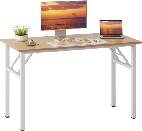 Miniatura 37 de Need AC5AW - Escritorio pequeño plegable, resistente y robusto para computadora, oficina en casa, dormitorios y espacios pequeños, no requiere Roble