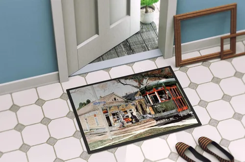 Miniatura 4 de Caroline's Treasures 8108MAT - Tapete para puerta delantera de automóvil de Nueva Orleans, 18 x 27 pulgadas, para interiores y exteriores