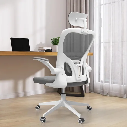 Silla de Oficina Ergonómica para Escritorio, Silla de Oficina de Malla de 350 LBS con Soporte Lumbar, Cómoda Silla de Escritorio con Ruedas, Silla