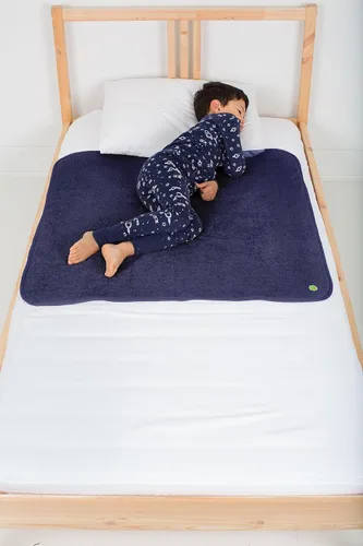 Miniatura 12 de PeapodMats Tapete de cama impermeable para enuresis e incontinencia, almohadilla inferior reutilizable. Colocación segura y transpirable. Lavable.