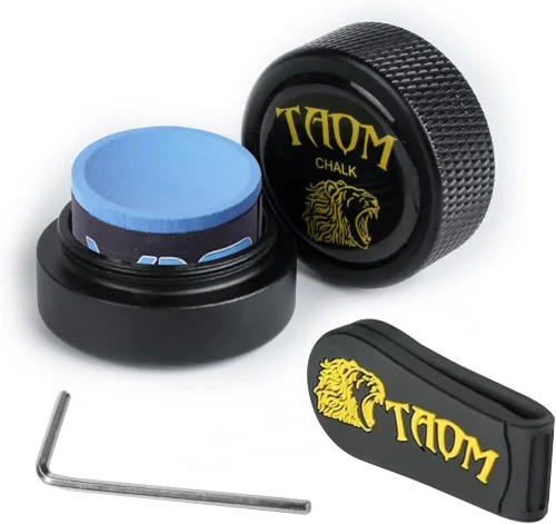 Miniatura 38 de TAOM - Soporte para tiza de billar, herramienta práctica redonda, accesorios de billar, mini estuche magnético para punta de tiza, contenedor