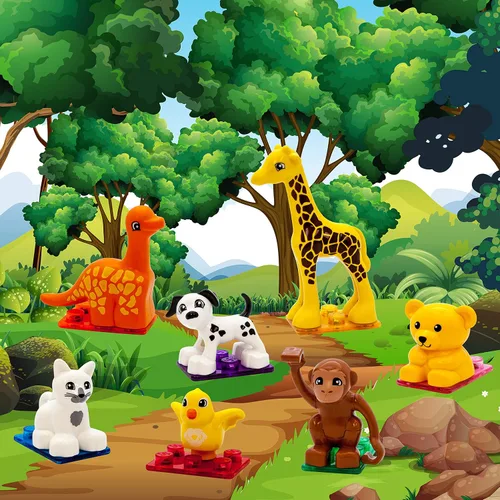 Miniatura 2 de PicassoTiles Juego de figuras de acción de animales magnéticos para imán, bloque de construcción educativo, kit de aprendizaje STEM de construcción