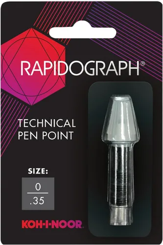 Miniatura 2 de Koh-I-Noor Rapidograph Punta de repuesto de acero inoxidable, 0.047 in, 1 cada uno (72D.4)