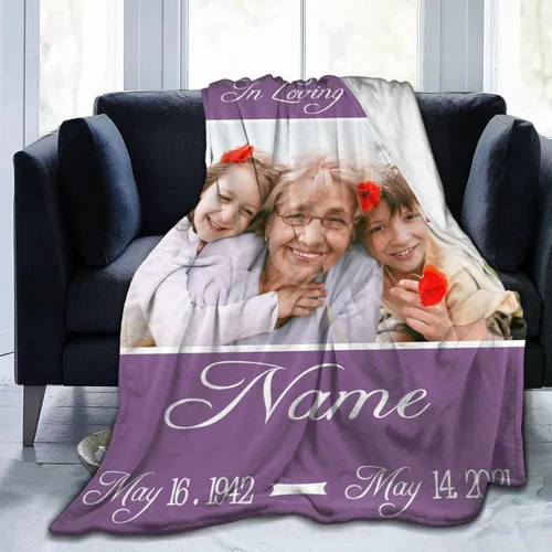 Miniatura 16 de Manta personalizada con foto de regalo para papá y abuelo, mejor regalo del día del padre, Halloween, Navidad, Año Nuevo de parte de hija, hijo