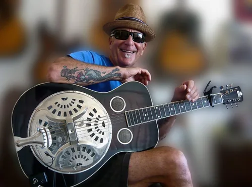 Miniatura 3 de Dobro - Pastilla de guitarra con resonador de cuello redondo con microcuello de cisne flexible Myers Pickups