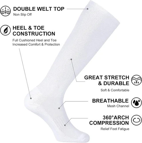 Miniatura 3 de FITRELL Paquete de 23 calcetines de béisbol y sóftbol para niños, jóvenes, hombres y mujeres, calcetines altos hasta la rodilla (varios colores)