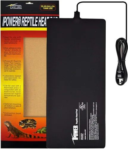 Miniatura 18 de iPower Almohadilla de calor para reptiles debajo del tanque, calentador de terrario para tortuga, lagarto, rana, serpiente, reptil y otros animales