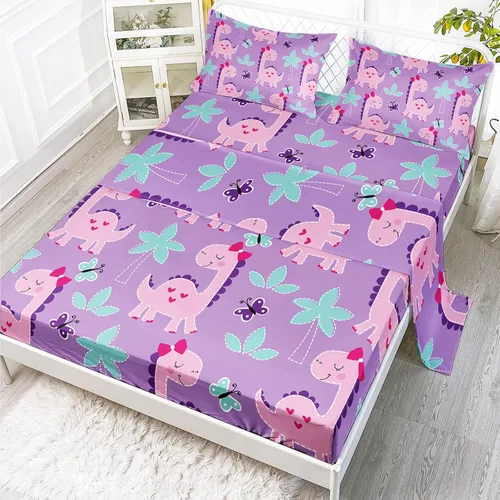 Miniatura 30 de Axolotl Juego de sábanas de gato negro de dibujos animados tamaño full, diseño de estrellas y luna impreso, ropa de cama para niños para decoración