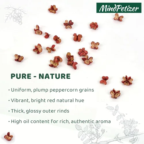 Miniatura 4 de Sichuan - Granos de pimienta enteros orgánicos de 4 onzas, auténticos granos de pimienta roja Szechuan para recambio de molinillo, condimento fresco