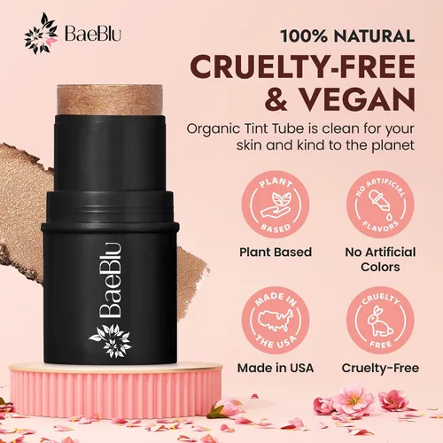 Miniatura 2 de BaeBlu Tinte orgánico para mejillas, 100% natural, vegano, sin gluten, crema bronceadora en barra, fabricado en Estados Unidos, puesta de sol