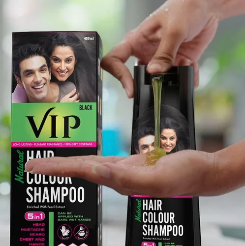 Miniatura 7 de VIP 5 en 1 Color de cabello Base de champú Color de cabello 6.1 fl oz Color de cabello negro