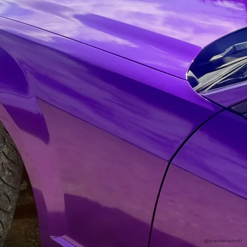 Miniatura 7 de VViViD+ - Rollo de película de vinil ultra brillante para automóvil, color púrpura caramelo, con tecnología de nano-liberación de aire, protector