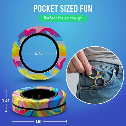 Miniatura 5 de BUNMO Juguete para la ansiedad, anillos magnéticos, para poner en cesta de Pascua, para adultos, para niños o niñas, genial regalo