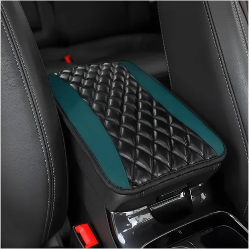 Miniatura 12 de Moly Magnolia Cojín Acolchado para Consola Central de Automóvil, Cubierta Protectora Universal de Cuero Impermeable para Caja de Asiento