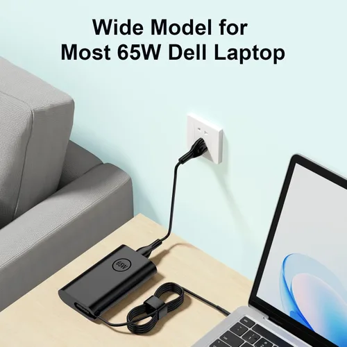 Miniatura 3 de Adaptador delgado de 65 W de repuesto para Dell Inspiron 15 Cargador portátil Inspiron 13 14 15 17 3000 5000 7000 Latitude Vostro XPS 13 la65ns2-01