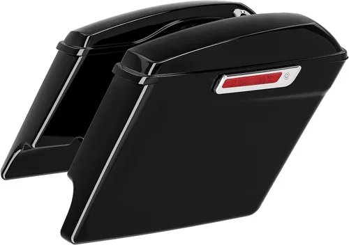 XFMT Alforjas para motocicleta de 5 pulgadas, extendidas con cierres cromados para Harley Touring Road King, Street Glide Road Glide Electra Glide