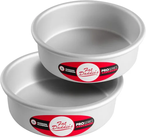 Miniatura 56 de Fat Daddio's PRD-1BOX Moldes Redondos para Pastel Mini Tier de Aluminio Anodizado para Una Caja de Mezcla, Juego de 3, Plateado