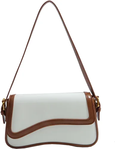 Miniatura 13 de Bolso tote de piel sintética para mujer con 2 correas extraíbles y cierre de cremallera