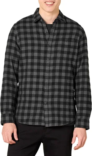 Miniatura 15 de Amazon Essentials Camisas de franela de manga larga para hombre, corte ajustado, a cuadros con botones