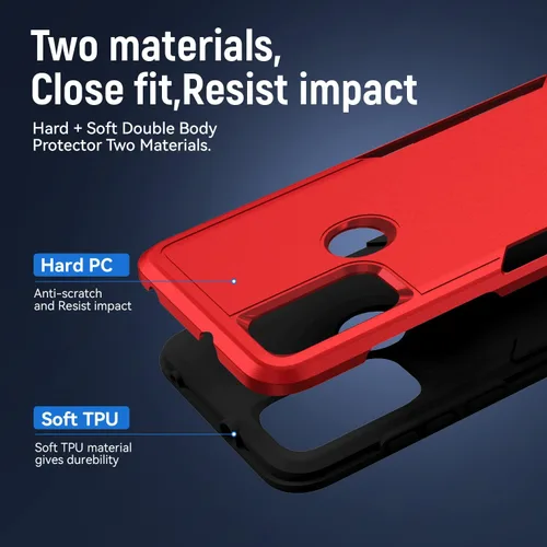 Miniatura 4 de Funda para Moto G Play 2023, con protector de pantalla [probada contra caídas de grado militar], funda protectora resistente robusta de servicio