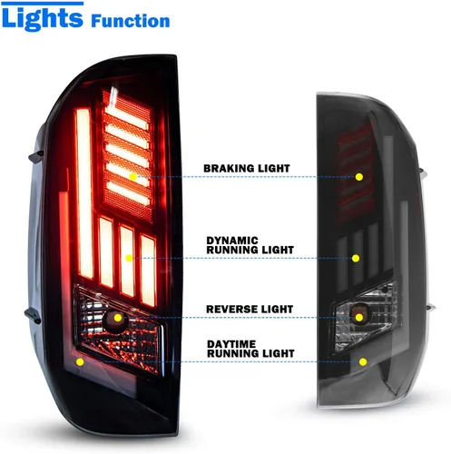Miniatura 5 de WOLFSTORM Luces Traseras LED Compatibles con Toyota Tundra 2014-2021, Reemplazo de Conjunto de Luces Traseras para Toyota Tundra Pickup, Lente Lente