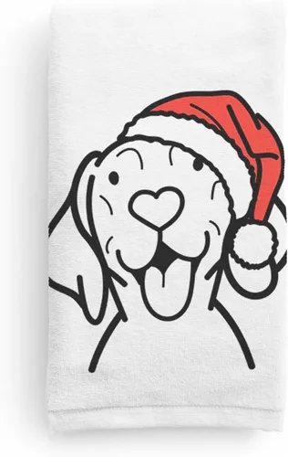 Miniatura 23 de Inkopious Santa Hat Airedale Terrier - Toalla de mano decorativa - Decoración navideña para el hogar