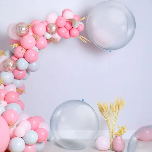 Miniatura 5 de Zhanmai 8 bolas inflables transparentes de playa de 16 pulgadas y 24 pulgadas para piscina, globos flotantes bajo el mar, decoraciones de fiesta