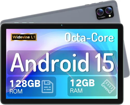 Miniatura 10 de Tablet Android 15 de 10.1 pulgadas con Gemini AI, Octa-Core 12 GB de RAM 128 GB ROM (expansión de 2 TB), tabletas de pantalla táctil HD grande