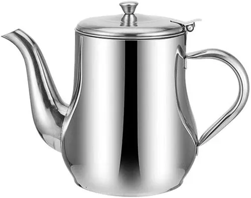 Yardwe Olla de filtro de aceite de acero inoxidable con filtro de malla fina y tapa, contenedor de grasa de 18 onzas para almacenamiento y colado de